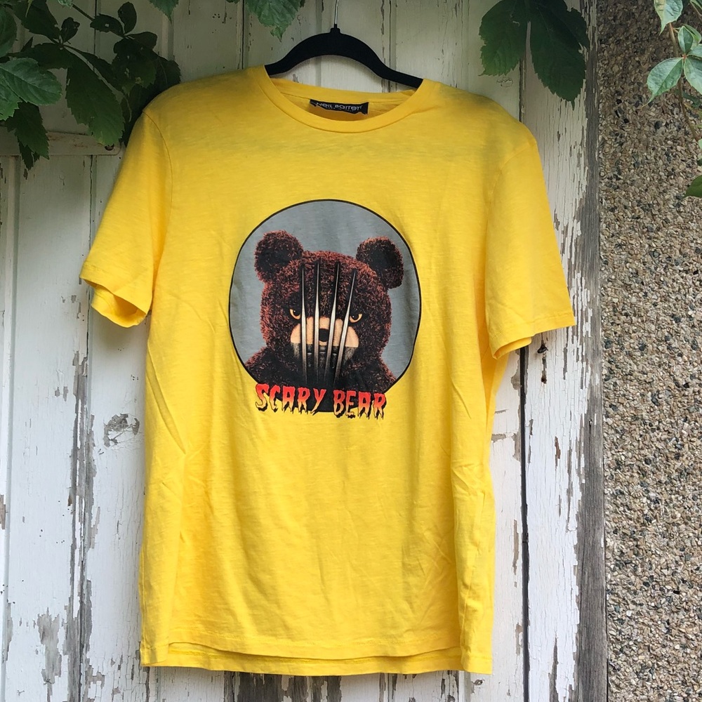Neil Barrett Scary Bear T Shirt M Tee Yellow